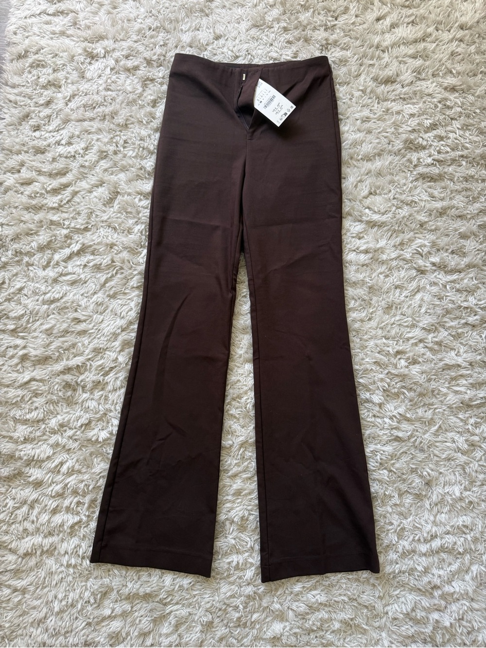 Zara Dark Brown Boot-Cut Pants